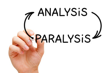 Analysis Paralysis Arrows Concept - obrazy, fototapety, plakaty