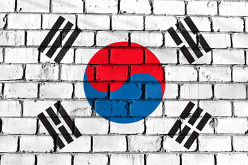 The flag on the wall. South Korea