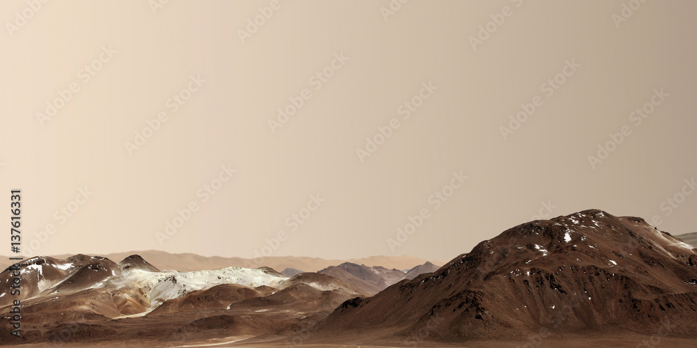 Poster mars surface. elements of this image furnished by nasa