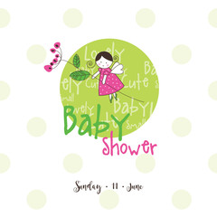 Baby Shower Invitation template. Card invitation template. Graphic design element. 