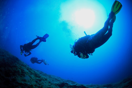 Diving, Sunlight, Adriatic Sea, Croatia, Europe