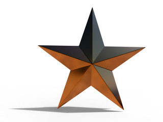 Obraz premium 3D Orange shadowed star