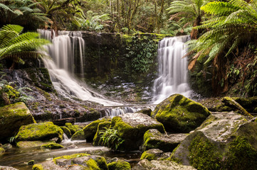 Fototapeta na wymiar Horseshoe Falls in Mt. Field National Park, Tasmania, Australia