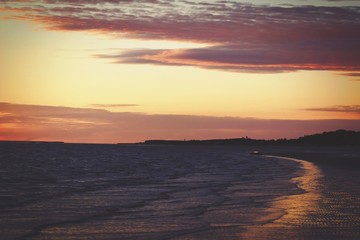 Naklejka premium Sunset on the beach