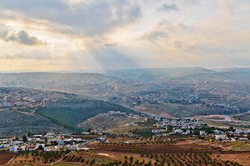 Israeli sunset landscape