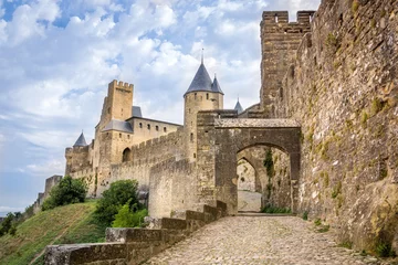 Fotobehang Remparts de la citadelle de Carcassonne, Aude © kevin_guillois