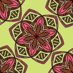 abstract flower seamless pattern
