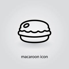 macaroon icon on grey background