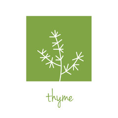 thyme icon on green square