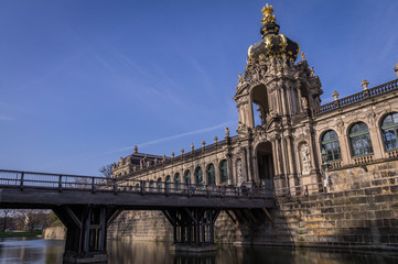 Fototapeta na wymiar Historic crown gate at Dresden Zwinger, Germany