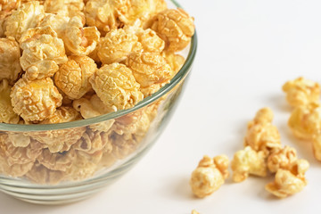 Popcorn on the table.