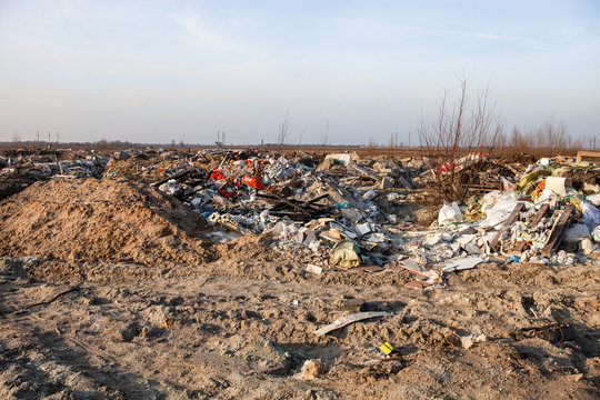 Garbage on the landfill