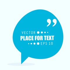 Abstract concept vector empty speech square quote text bubble. For web and mobile app isolated on background, illustration template design, creative presentation, business infographic social media.