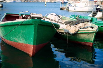 Fototapeta na wymiar fishing boats in harbour