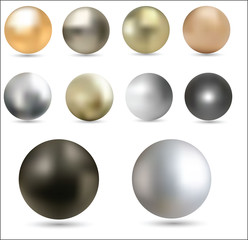 Set of metal balls