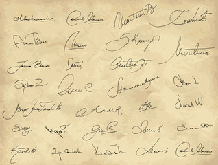 Set of various imaginary signature 