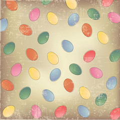 Vintage poster background Easter pattern