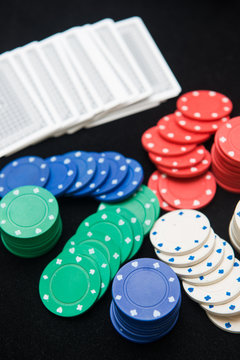 casino chips for play in card game