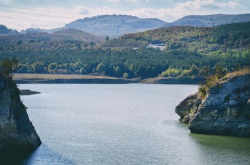 Fototapeta premium Lake Landscape View in Bulgaria