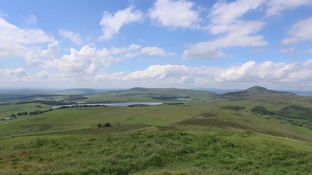 Timelapse of Ballo and Harperleas Reservoir with West Lomond Fife Scotland
