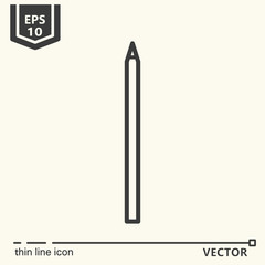 Pencil. One icon - office supplies series