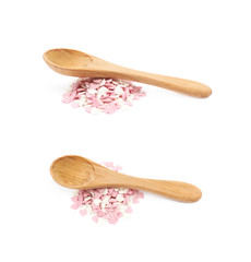 Spoon full of sprinkles isolated
