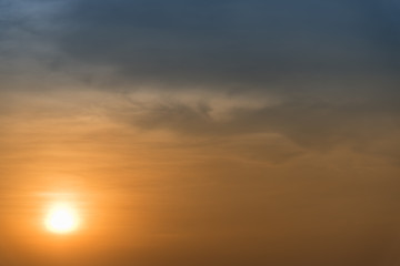 Obraz premium Sunset with two tone sky