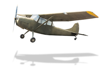 Retro plane,isolated on white background with clipping path.
