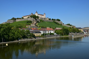Fototapeta na wymiar View in the city of Würzburg, Bavaria, region Lower Franconia, Germany