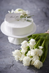 Cake with flower 