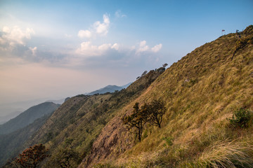 Mountain landscape with cloud sky