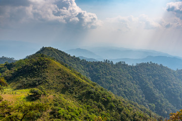 Mountain landscape with cloud sky