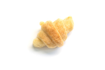 Mini croissant isolated on white background.