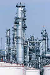 Petrochemical plant, oil refinery factory