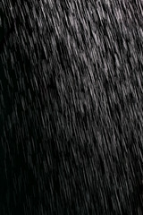 rain on a black background