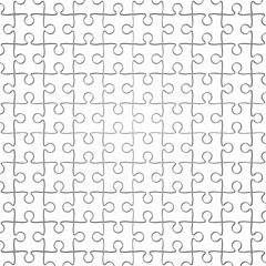 Puzzle on white background. Isolated 3D image