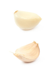 Single garlic clove isolated