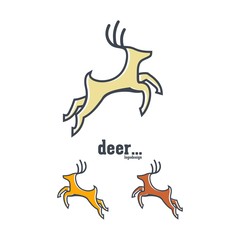 Outline Design of Deer Leaping