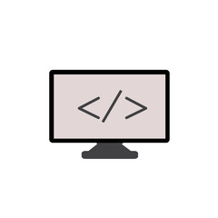 coding icon on white background. coding sign.