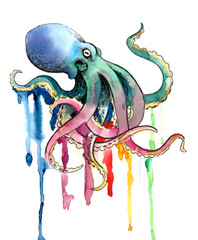 Rainbow octopus © berdsigns