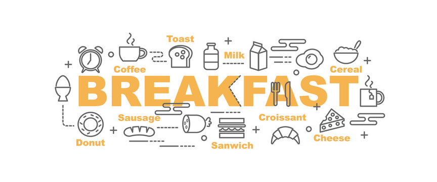 breakfast vector banner