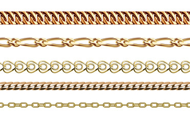 Chains link strength connection vector seamless pattern of metal linked parts and iron equipment protection strong sign shiny design background.