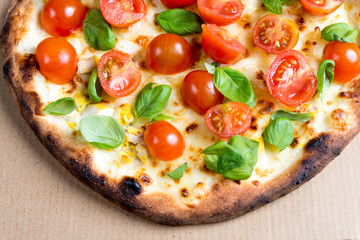 tasty pizza on a the table