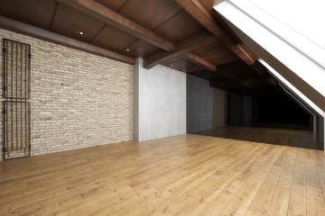 Dachausbau modern (leer)