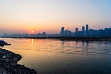 Fototapeta premium urban skyline with cityscape in Nanchang,China.