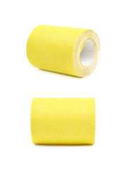 Roll of a sandpaper isolated