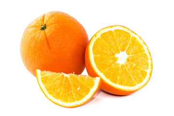 Orange fruit isolated on white background