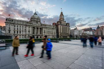 Obraz premium square of Shanghai financial district in China.