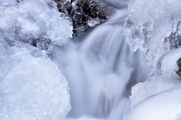 沢の結氷