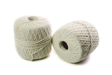 Roll white thread isolated on white background